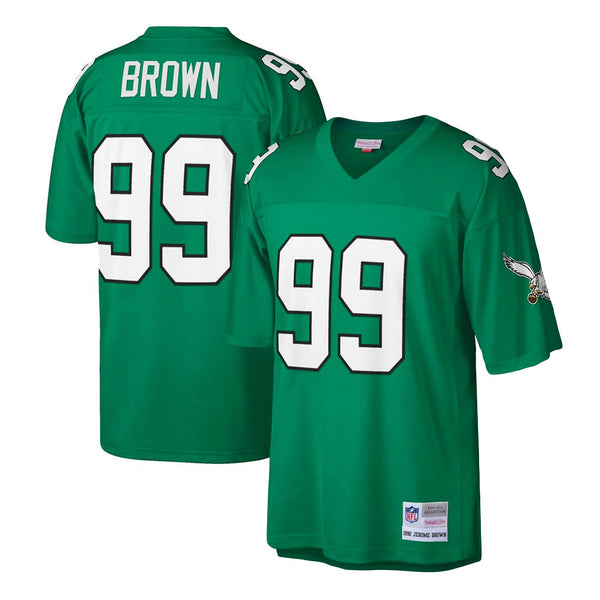 Philadelphia Eagles Jerome Brown Mitchell & Ness Kelly Green Big & Tall 1990 Retired Player Replica Jersey