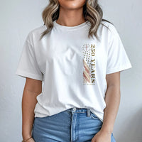 250 Years America T-Shirt | 1776-2026 Patriotic Flag Cross Design | Soft Breathable Cotton | Gift for Patriotic Americans