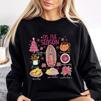 Tamales Holiday Graphic Crewneck, Tis the Season Mexican Food Sweatshirt, Feliz Navidad Mexican Christmas Pullover, Latina Xmas Sweater