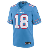 Tennessee Titans Cordale Flott Light Blue Team Game Jersey