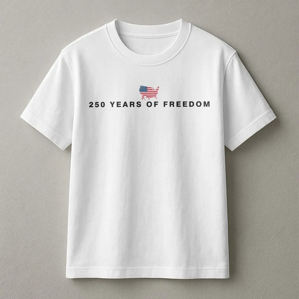 America 250th Anniversary T-Shirt | 250 Years of Freedom USA Map Design | Soft Breathable Cotton | Patriotic Gift for Independence Day