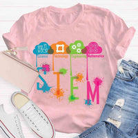 Color Splash Ink STEM Teacher T-Shirt