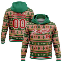 Personalized Name Number Sweatshirt, Custom Christmas Sports Hoodie, Ugly Sweater 3D Holiday Hoodie, Xmas Present for Fans