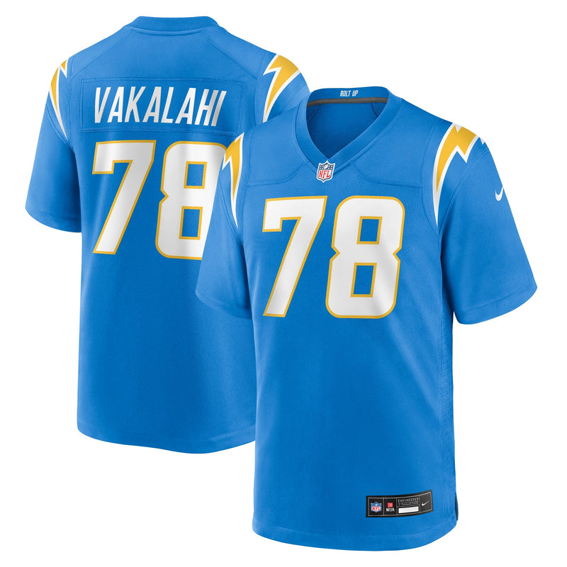 Los Angeles Chargers Laekin Vakalahi Powder Blue Team Game Jersey