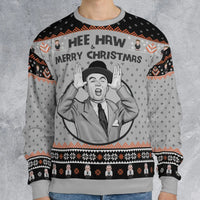 Retro Country Holiday Sweater, Hee Haw and Merry Christmas Ugly Christmas Sweatshirt, Vintage Western Xmas Party Crewneck