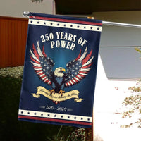 250 Years of Power Garden Flag | 1776-2026 USA Anniversary | Double-Sided Patriotic Eagle Design | Weather-Resistant Polyester | Outdoor Yard Decor Gift
