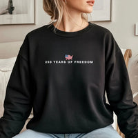 250 Years of Freedom Sweatshirt | American Flag USA Map Minimalist Graphic | Soft Cotton Blend Unisex Pullover | Patriotic Gift for American Pride