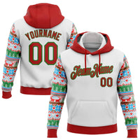 Personalized Name and Number Pullover Hoodie, Custom Christmas Sports Hoodie, Festive Game Day Holiday Hoodie, Fan Present Sweatshirt