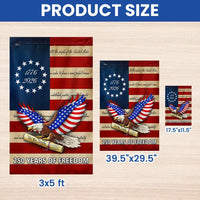 250 Years of Freedom Garden Flag | We The People 1776-2026 Patriotic Eagle Design | Double-Sided Polyester | Americana Commemorative Decor
