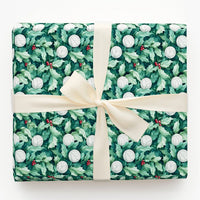 Holly Berry Sports Gift Wrap, Volleyball Christmas Wrapping Paper, Holiday Volleyball Present Paper, Volleyball Coach Gift Wrapping Paper