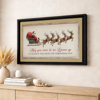 Christmas Quote Canvas Print, Vintage Santa Sleigh Canvas Wall Art, Retro Holiday Wall Decor, Festive Xmas Canvas Art, Christmas Lovers Present
