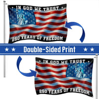 250 Years of Freedom Christian Flag | In God We Trust Patriotic House Flag | UV-Resistant Polyester | American Independence Commemoration