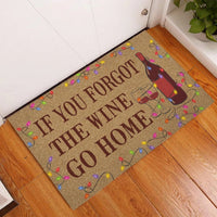 Humorous Holiday Welcome Mat, If You Forgot the Wine Go Home Christmas Doormat, Christmas Wine Lover Entry Rug, Winter Decor Housewarming Present