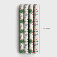 Watercolor Racket Holiday Gift Wrap, Tennis Christmas Tree Wrapping Paper, Tennis Player Xmas Wrapping Paper, Coach Present