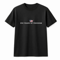 250 Years of Fredom T-Shirt | USA Flag Map Patriotic Typography | Soft Breathable Cotton Tee | Gift for Americana Patriots