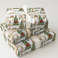 Watercolor Vegas Strip Gift Wrap, Las Vegas Christmas Wrapping Paper, Eiffel Tower Holiday Wrapping Paper, Travel Theme Xmas Gift Wrap