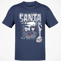 Dark Spooky Christmas Graphic Tee, Santa Horror T-Shirt, Scary Killer Santa Clause Shirt, Creepy Holiday Season Slasher Top