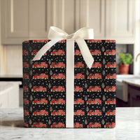 Holiday Firefighter Gift Wrap, Christmas Fire Truck Wrapping Paper, Red Fire Engine Present Paper, Fire Department Holiday Gift Wrap Roll