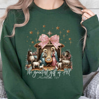 Nativity the Greatest Present of All Sweater, Nativity Scene Sweatshirt, Religious Nativity Christmas Crewneck, Christian Holiday Pullover