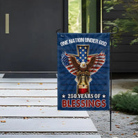 One Nation Under God Garden Flag | 250 Years of Blessings Eagle Design | Double-Sided Polyester | Christian Patriotic Home Decor Gift