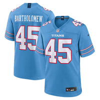 Tennessee Titans Shemar Bartholomew Light Blue Team Game Jersey