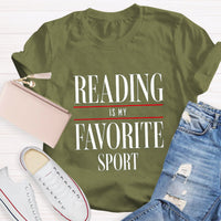 Reading Is My Favorite Sport Teacher T-Shirt
