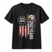 250 Years America T-Shirt | 1776-2026 Patriotic Eagle Flag Design | Soft Breathable Cotton Tee | Gift for Patriots and History Lovers