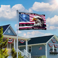 250 Years of Blessing American Flag | We The People 1776-2026 | Double-Sided Polyester | Patriotic Commemorative Garden Flag