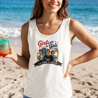 Girls Will Be Girls Tank Top | Women's Rights 250 Years of Freedom Design | Soft Breathable Unisex Fit | Feminist Empowerment Gift