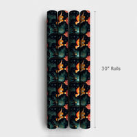 Festive Dino Holiday Gift Wrap, Dinosaur Ornament Christmas Wrapping Paper, Adorable Winter Dinosaur Wrapping Paper, Kids Holiday Gift Wrap Roll