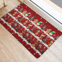 Dachshund Welcome Mat, Dachshund Christmas Doormat, Snowflake Dachshund Floor Mat, Weiner Dog Holiday Entrance Rug, Dog Lover Winter Present