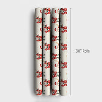 Sports Christmas Gift Wrap, Baseball Santa Wrapping Paper, Humorous Santa Claus Present Wrap Roll, Holiday Baseball Fan Gift Wrapping Paper