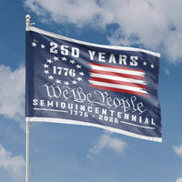250 Years We The People House Flag | 1776-2026 Semiquincentennial Patriotic Decor | Weather-Resistant Polyester | Limited Edition USA Commemorative Gift