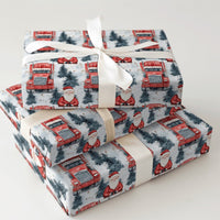 Big Rig Christmas Gift Wrap, Red Semi Truck Santa Wrapping Paper, Trucker Holiday Wrapping Paper, Winter Big Rig Festive Gift Wrap