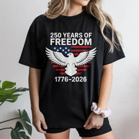 250 Years Of Freedom T-Shirt | American Eagle 1776-2026 Anniversary | Premium Cotton Graphic Tee | Patriotic Semicentennial Gift For Men Women