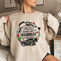 Humorous Christmas Vacation Movie Quote Sweater, Jolliest Bunch Sweatshirt, Holiday Family Matching Pullover, Retro Xmas Party Crewneck