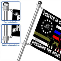 Forever In Our Heart 250 Years Military Flag | Double-Sided Patriotic Memorial | Weather-Resistant Polyester | Veterans Day Gift