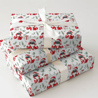 Vintage Camera Holiday Gift Wrap, Santa Photographer Christmas Wrapping Paper, Adorable Santa Wrapping Paper, Photography Lover Gift Wrap Roll
