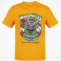 Humorous Dark Christmas Graphic Tee, Krampus Youve Been Naughty T-Shirt, Retro Creepy Holiday Monster Shirt, Horror Xmas Fan Present