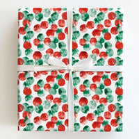 Red Green Gift Wrap, Watercolor Polka Dot Wrapping Paper, Modern Dot Wrapping Paper, Adorable Holiday Gift Wrap, Christmas Wrapping Paper