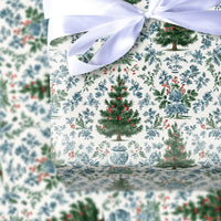 Blue and White Ginger Jar Holiday Gift Wrap, Chinoiserie Christmas Wrapping Paper, Floral Toile Christmas Wrap, Elegant Holiday Present Paper