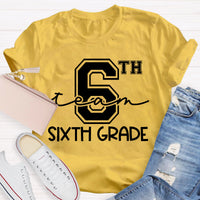 Personalized Grade Six Team Grade Teacher T-Shirt