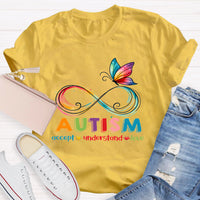 Accept Understand Love Butterfly Infinity Symbol T-Shirt