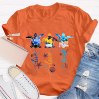 Purple and Pink Sea Turtle Swimming in Blue Ocean T-Shirt