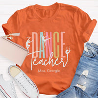Personalized Name Dance Teacher T-Shirt