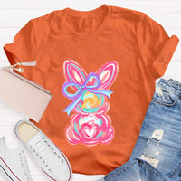 Colorful Bunny Happy Easter T-Shirt