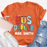Personalized Bus Driver Name Teacher T-Shirt