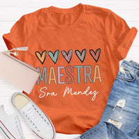 Personalized Spanish Teacher Name T-Shirt