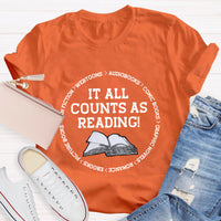 It All Counts As Reading Teacher T-Shirt