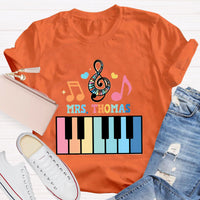 Personalize Name Piano Teacher T-Shirt